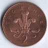 Монета 2 пенса. 2002 год, Великобритания.