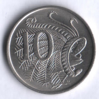 Монета 10 центов. 1966 год, Австралия.