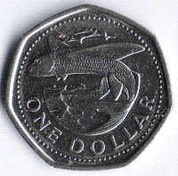 Монета 1 доллар. 2012 год, Барбадос.