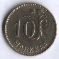 10 марок. 1956 год, Финляндия.