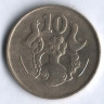 Монета 10 центов. 1983 год, Кипр.