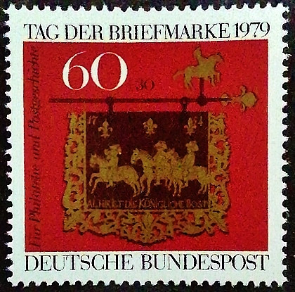 Марка почтовая. "День печати". 1979 год, ФРГ.