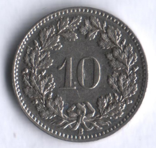 10 раппенов. 1934 год, Швейцария.
