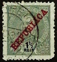 Почтовая марка. "Король Карлос I". 1911 год, Португальская Индия.