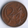 Монета 2 цента. 1975 год, Австралия.