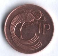Монета 1 пенни. 1998 год, Ирландия.