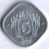 Монета 5 пайсов. 1989 год, Пакистан.