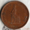 Монета 5 песо. 1988 год, Колумбия.