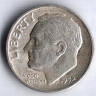 Монета 10 центов. 1952(S) год, США.