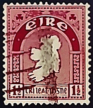 Почтовая марка (1½ p.). "Стандарт". 1940 год, Ирландия.