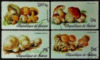 Набор почтовых марок (8 шт.). "Грибы". 1977 год, Гвинея.