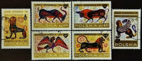 Набор почтовых марок (6 шт.). "День печати 1976 - Греческие орнаменты с коринфских ваз". 1976 год, Польша.