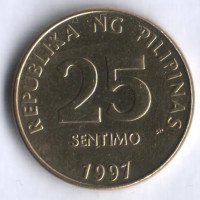 25 сентимо. 1997 год, Филиппины.