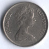 Монета 10 центов. 1970 год, Бермудские острова.
