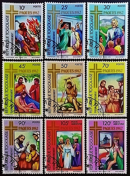Набор почтовых марок (9 шт.). "Пасха". 1982 год, Того.