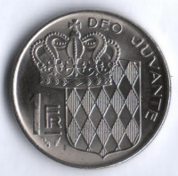 Монета 1 франк. 1982 год, Монако.
