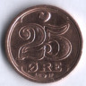 Монета 25 эре. 2000 год, Дания. LG;JP;A.