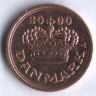 Монета 25 эре. 2000 год, Дания. LG;JP;A.