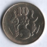 Монета 10 центов. 1985 год, Кипр.