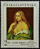 Марка почтовая. «Жозефина», Йозеф Манес. 1968 год, Чехословакия.