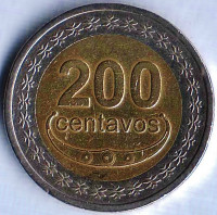 Монета 200 сентаво. 2017 год, Восточный Тимор.