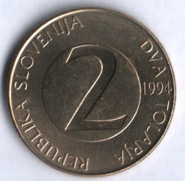 2 толара. 1994 (BP) год, Словения.