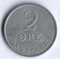 Монета 2 эре. 1968 год, Дания. C;S.