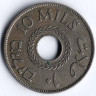 Монета 10 милей. 1927 год, Палестина.