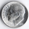 Монета 10 центов. 1955(S) год, США.