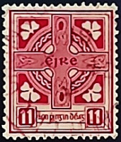 Почтовая марка (11 p.). "Стандарт". 1949 год, Ирландия.