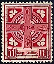 Почтовая марка (11 p.). "Стандарт". 1949 год, Ирландия.