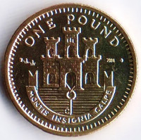 Монета 1 фунт. 2000 год, Гибралтар.