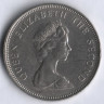 Монета 10 новых пенсов. 1975 год, Джерси.