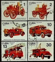 Набор почтовых марок (6 шт.). "Неделя противопожарной безопасности". 1977 год, Куба. Набор почтовых марок (6 шт.). "Неделя противопожарной безопасности". 1977 год, Куба.