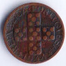 Монета 10 сентаво. 1944 год, Португалия.