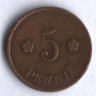 5 пенни. 1932 год, Финляндия.