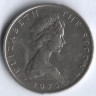 Монета 10 новых пенсов. 1975 год, Остров Мэн.