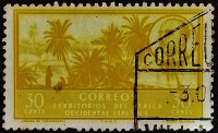 Почтовая марка (30 c.). "Стандарт". 1950 год, Испанская Западная Африка.