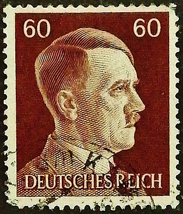 Почтовая марка (60 rpf.). "Адольф Гитлер". 1941 год, Германский рейх. Почтовая марка (60 rpf.). "Адольф Гитлер". 1941 год, Германский рейх.
