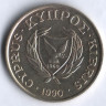 Монета 10 центов. 1990 год, Кипр.