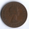 Монета 1/2 пенни. 1957 год, Великобритания.