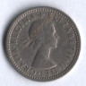 Монета 6 пенсов. 1959 год, Великобритания.
