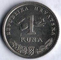 Монета 1 куна. 2008 год, Хорватия.