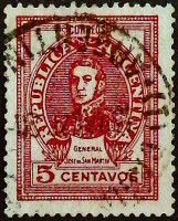 Почтовая марка. "Хосе Франсиско де Сан Мартин". 1946 год, Аргентина.