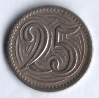 25 геллеров. 1933 год, Чехословакия.