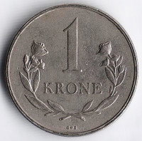 Монета 1 крона. 1960 год, Гренландия.