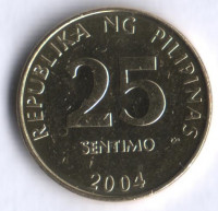 25 сентимо. 2004 год, Филиппины.