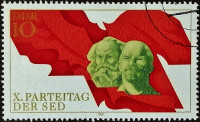 Почтовая марка. "X съезд партии СЕПГ". 1981 год, ГДР.