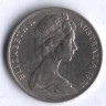 Монета 10 центов. 1970 год, Австралия.