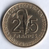 Монета 25 франков. 2012 год, Западно-Африканские Штаты.